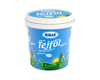 Tejföl 12% zsírtartalmú vödörben (800 g)