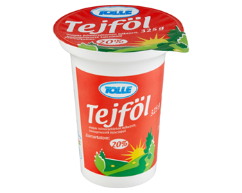 Tejföl 20 % zsírtartalmú pohárban (325 g)