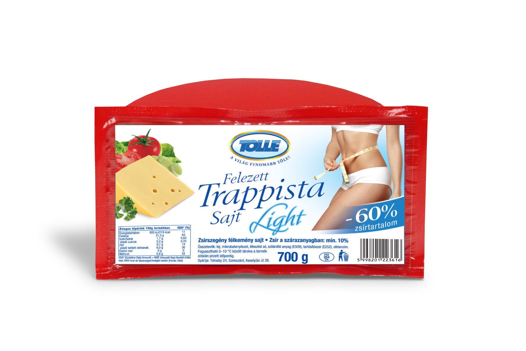 Tolle Light Trappista Sajt Laktózmentes